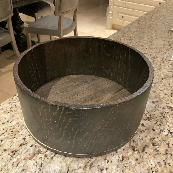 PRESIDENTS CHOICE Wood Brown Large Salad Fruit Round Bowl Kitchen Home Decor - Picture 5 of 16